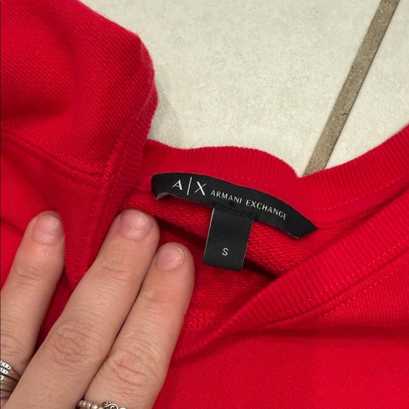 Armani Exchange Red Crewneck Sweatshirt - Picture 2 of 5